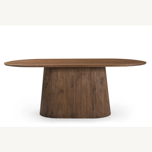 Marmoholz Matera Legno – Stół do jadalni Owalny | Brązowy Mango | 200 x 100 cm